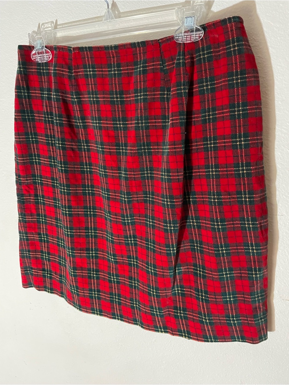 Classic Red Plaid Midi Skirt